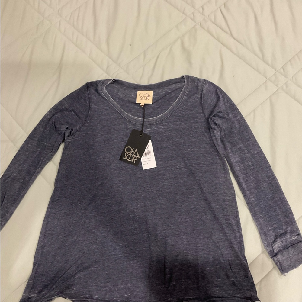 Chaser Gray Long Sleeve Top- Small